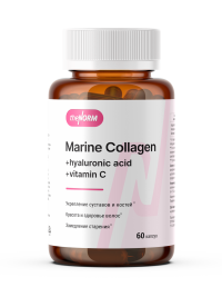 Marine beauty collagen complex caps theNORM Морской коллаген бьюти комплекс в капсулах с витамином и гиалуроновой кислотой 60 капсул